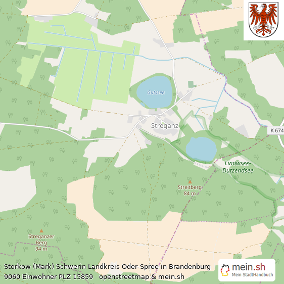 Storkow (Mark) Schwerin  Lageplan